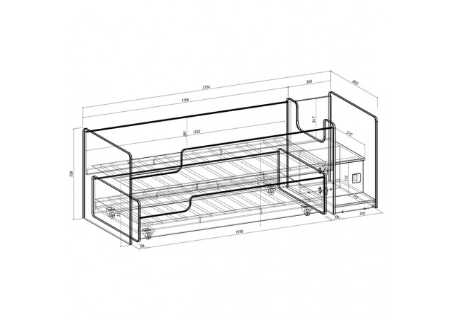 Детская выкатная кровать Легенда К302.41 в Железногорске